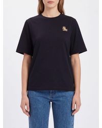 Maison Kitsuné - Maison Kitsun&Eacute Chillax Fox Logo Patch Cotton Crewneck T-Shirt - Lyst