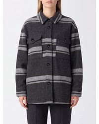 Isabel Marant - Striped Wool-Blend Shirt Jacket With A Relaxed Fit - Lyst