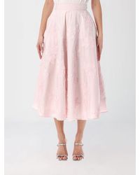 ROTATE BIRGER CHRISTENSEN - Cotton Midi Skirt - Lyst