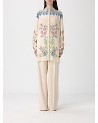 Etro - Silk Shirt With Floral Print - Lyst