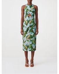 farm rio macaw leaves one-shoulder midi dress Macaw Leaves Cut-Out Midi Dress