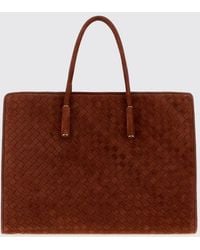 Bottega Veneta - Barbara Woven Suede Leather Shoulder Bag - Lyst
