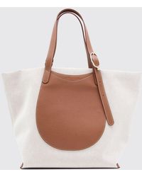 Longchamp - Le Foulonné Toile Canvas And Grained Leather Bag - Lyst