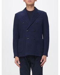 Circolo 1901 - Double-Breasted Cotton Blazer With Lapel Collar And Patch Pockets - Lyst