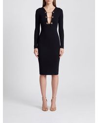 Elisabetta Franchi - Slim-Fit Midi Sheath Dress - Lyst