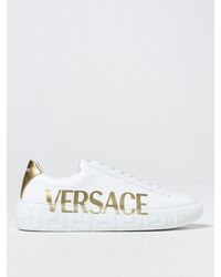 Versace - 'Greca' Sneakers With Logo - Lyst