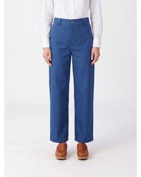 Chloé - Chlo&Eacute High-Waisted Wide-Leg Cotton Trousers With Slant Pockets - Lyst