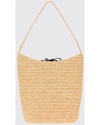 The Row - Alma Woven Raffia Bucket Bag With Top Handle - Lyst