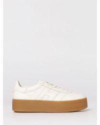Hogan - Cool Platform Hammered Leather Sneakers - Lyst