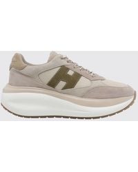 Hogan - Maxi I Active Leather And Suede Sneakers With Chunky Sole - Lyst
