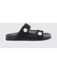 Jimmy Choo - Fayence Pearl-Embellished Mesh Low-Heel Sandals - Lyst
