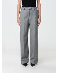 McQueen - Tailored Wide-Leg Wool Trousers With Off-Center Closure - Lyst