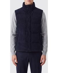 Herno - Quilted Velvet Padded Gilet With High Neck - Lyst