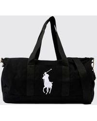 Polo Ralph Lauren - Cotton Canvas Duffle Bag With Embroidered Pony Logo - Lyst