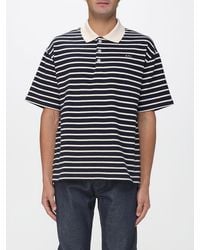 A.P.C. - Striped Organic Cotton Polo Shirt - Lyst
