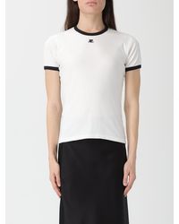 Courreges - Courr&Egrave	Ges Cotton T-Shirt - Lyst