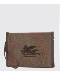 Etro - Arnica Coated Cotton Paisley Print Pouch - Lyst