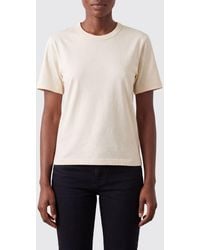 Lemaire - Cotton Short-Sleeved T-Shirt With Crew Neck And Straight Hem - Lyst