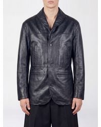 Jacquemus - The Gardian Single-Breasted Leather Blazer With Three-Button Closure - Lyst