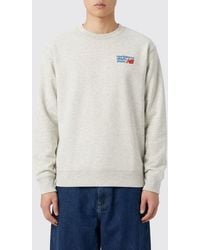 New Balance - Cotton Crew-Neck Sweatshirt With Logo - Lyst