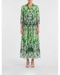 Samantha Sung - Aster Midi Printed Cotton Dress - Lyst