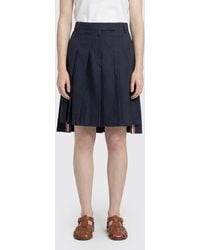 Thom Browne - Cotton Pleated Skirt - Lyst