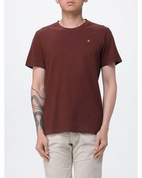 Brooksfield - Cotton Crew Neck T-Shirt With Logo - Lyst