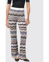 Missoni - High-Waisted Slim Fit Knit Trousers With Multicolour Zig-Zag Pattern - Lyst