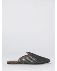 Brunello Cucinelli - Suede Calfskin Sabots - Lyst