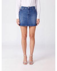 A.P.C. - Denim Pencil Mini Skirt With Five-Pocket Design - Lyst