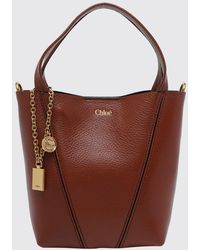 Chloé - Chlo&Eacute Spin Mini Grained Calfskin Handbag With Ring Detail - Lyst