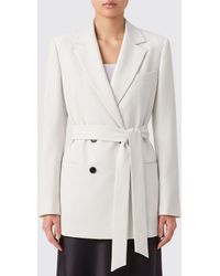 Kiton - Blazer With Silk Belt - Lyst