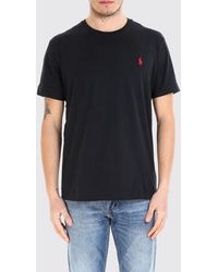 Polo Ralph Lauren - Crewneck Cotton T-Shirt With Embroidered Pony Logo - Lyst