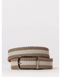Paul & Shark - Paul &Amp Shark Striped Viscose Canvas Belt - Lyst