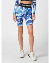 Philipp Plein - High-Waisted Camouflage Print Cycling Shorts - Lyst