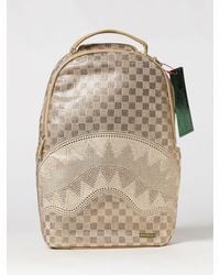 Sprayground - 2 Tone Trinity Backpack With Check Pattern And Rhinestone Logo - Lyst