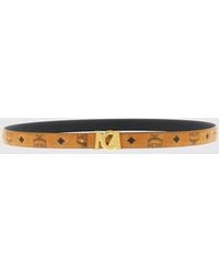 MCM - Reversible Coated Canvas And Leather Belt - Lyst