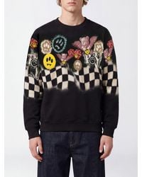 Barrow - Cotton Crewneck Sweatshirt With Contrasting Graphic Print - Lyst
