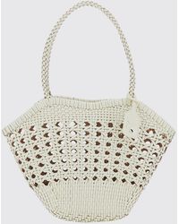 OSOI - Flared Woven Recycled Leather Shoulder Bag With Logo Charm - Lyst