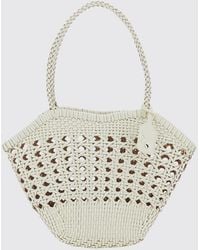 OSOI - Flared Woven Recycled Leather Shoulder Bag With Logo Charm - Lyst