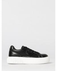 Pinko - Yoko Leather And Mesh Sneakers - Lyst