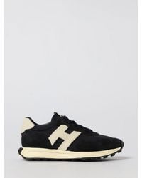 Hogan - H601 Suede And Canvas Sneakers - Lyst
