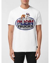Philipp Plein - Printed Cotton T-Shirt - Lyst