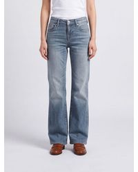 7 For All Mankind - Low Flare Mid-Rise Flared Jeans - Lyst