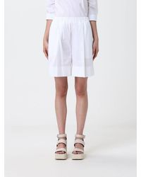 Liviana Conti - High-Waisted Cotton Poplin Shorts With Elastic - Lyst