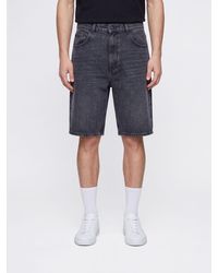 AMISH - Five-Pocket Knee-Length Denim Bermuda Shorts With Belt Loops - Lyst