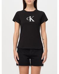 Ck Jeans - T-shirt in cotone a girocollo - Lyst