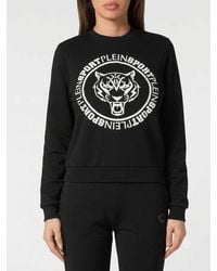 Philipp Plein - Rundhals-Sweatshirt Aus Jersey Mit Kontrastierendem Logo-Print - Lyst