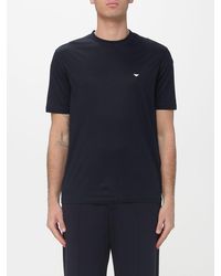 Emporio Armani - Cotton And Lyocell Blend T-Shirt - Lyst