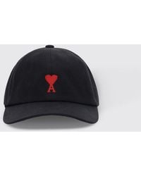 Ami Paris - Baumwollhut Mit Gesticktem Logo - Lyst